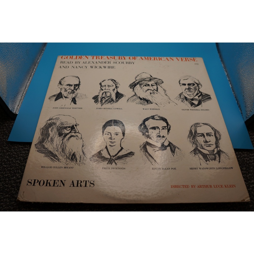 Golden Treasury of American Verse Spoken Arts SA 772 Vinyl Alexander Scourby LP
